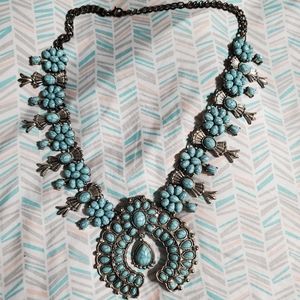 Faux Squash Blossom Necklace
